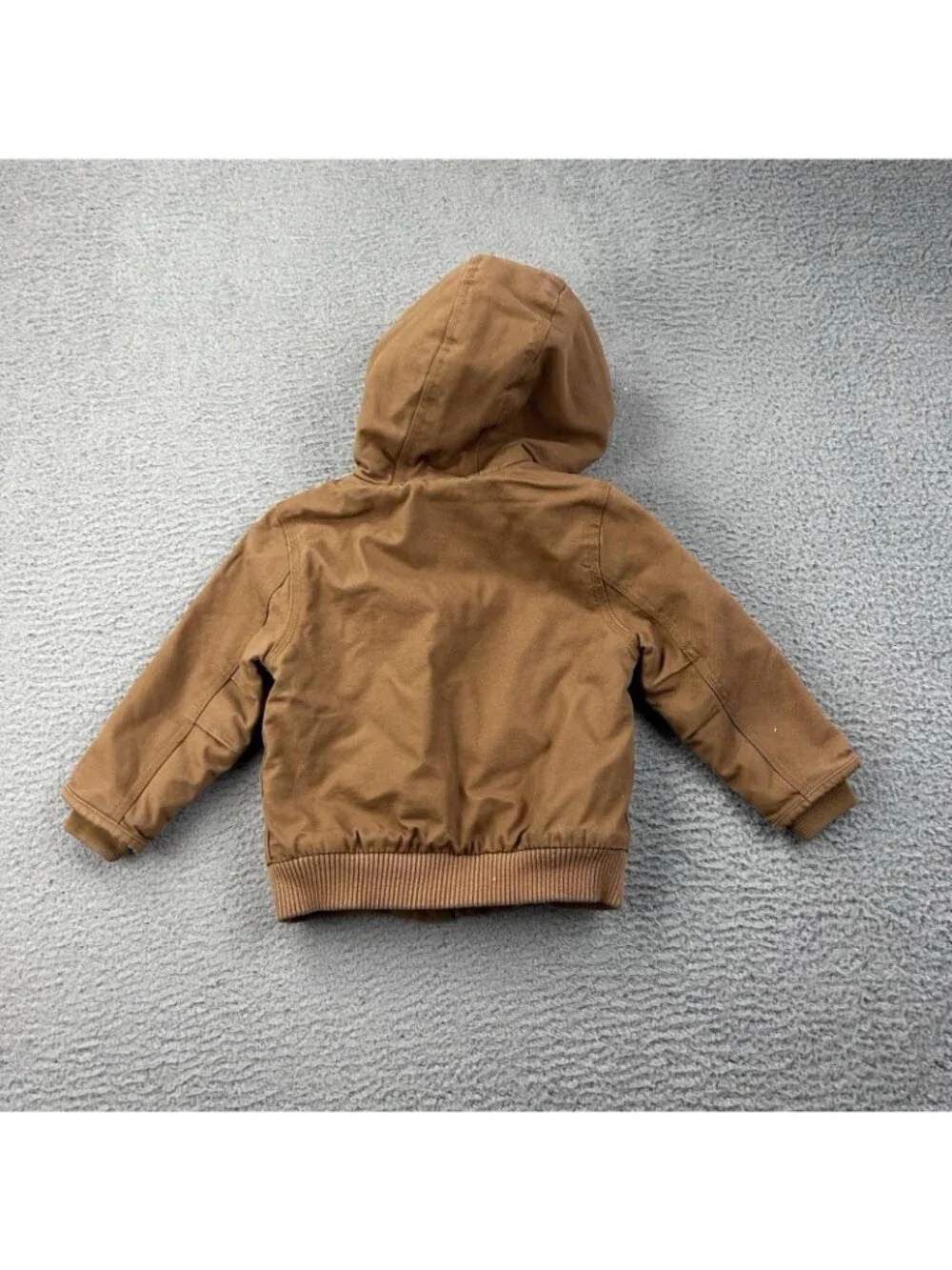 Carhartt Kids Hooded Active Jacket Brown Canvas Style# OJ8552-B Size 3T